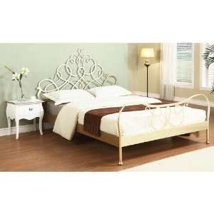  Chintaly 6483 S Metal Bed Bedroom Set in Antique Silver 