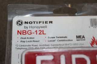 NOTIFIER NBG 12L FIRE ALARM DUAL ACTION PULL STATION  