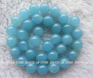 12mm Azure Jade Round Shape Beads 15.5  