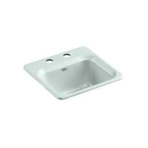   KOHLER Square Cast Iron Topmount Bar Sink 6579 2 FE: Home Improvement