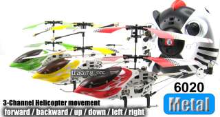 METAL 3 Ch 3ch 6020 RC Remote Control Mini Helicopter  