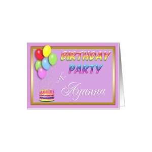 Ayanna Birthday Party Invitation Card: Toys & Games