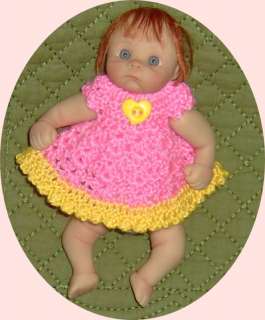 Silk~ Cashmere~ Wool Dress fits 5 OOAK Baby #1464  