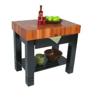    End Grain Cherry Wood Butcher Block Work Table: Kitchen & Dining