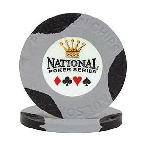 National Poker Series PaulsonR Chip   No value Gray  