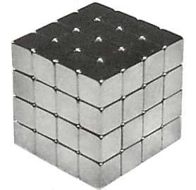 64 Neodymium Magnets 3/16 inch Cube N48 Rare Earth  