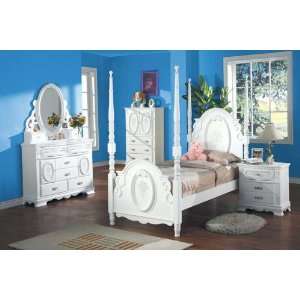   New 4pcs Youth Kid Full Girl Bedroom Set, #A1657F: Furniture & Decor