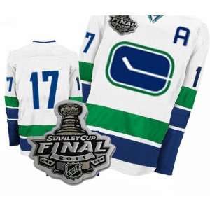 Stanley Cups Patch Vancouver Canucks #17 Ryan Kesler 3rd White Hockey 