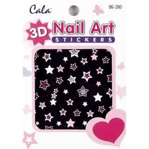  Cala 3D Nail Art Stickers x2 Packs Stars #86280 + Aviva 