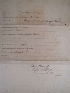 1908 Florida State Troops Military Discharge Papers  