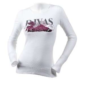  Divas SnowGear White Small Divas Glimmer Thermal Shirt 