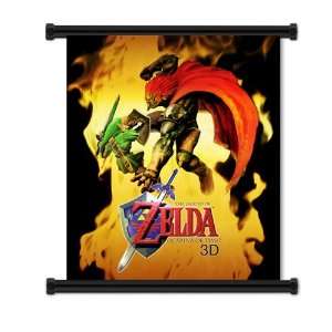  Legend of Zelda Ocarina of Time Game Fabric Wall Scroll 