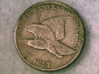 SCARCE 1857 Flying Eagle Cent Mule Clashed Die ERROR FS 402  