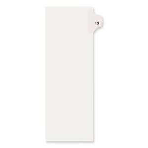  Legal Index, #13, Allstate Style, Side Tab, 20% PCC, White 