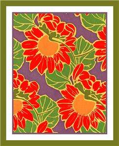 Art Nouveau Flower Nature Design #11 Counted Cross Stitch Chart Free 