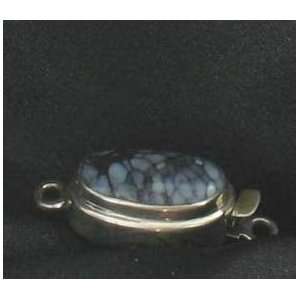 WHITE BUFFALO TURQUOISE STERLING CLASP #1!~