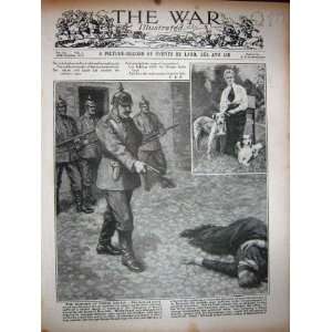  WW1 1915 Murder Nurse Cavell Hund Brussells Soldiers: Home 