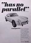 1968 68 Triumph GT 6 ORIGINAL Vintage Ad 5+ FREE SHIP