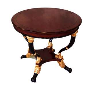 Black on Rosewood 36 Round Accent Table  