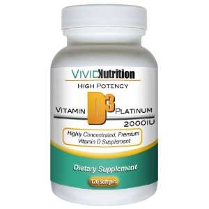   Premium, Highly Concentrated Vitamin D Supplement 2000IU 120 softgels