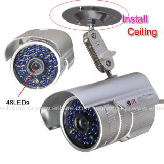 600TV COLOR CCD 48pcs BLUE LED CCTV Outdoor Camera Wide Angle Good 
