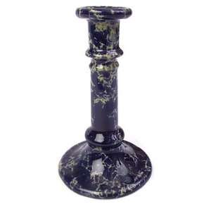  Bennington Potters Blue Agate Large Candlestick Kitchen 