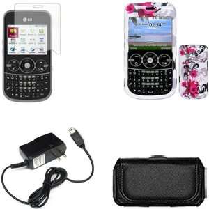  iFase Brand LG 900G Combo Red Flower on White Protective 