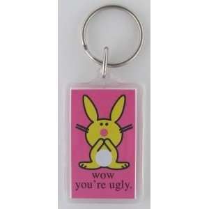  its happy bunny Wow Youre Ugly Lucite Key Chain Toys & Games