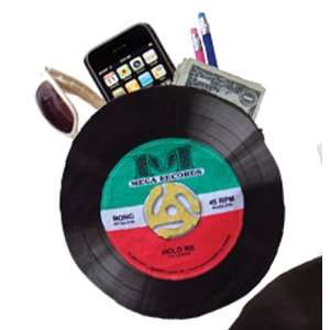  Pocket Jams Vinyl 45 Pouch   Green Red: Beauty