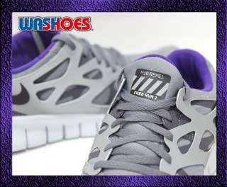 2011 Nike Free Run 2 SHIELD Stealth Cool Dark Grey White Noir Purple 