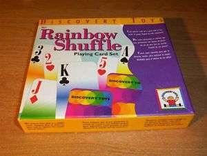   TOYS RAINBOW SHUFFLE PLAYING CARD SET UNUSED AGE 6+ BOOK WITH 7 GAMES
