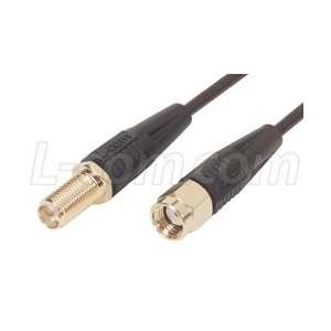  RG174 Coaxial Cable Reverse Polarized SMA M F 25.0 ft 