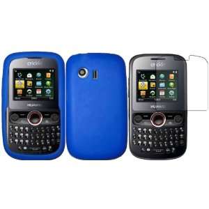  Blue Silicone Jelly Skin Case Cover+LCD Screen Protector 