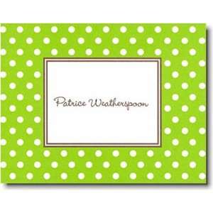  Boatman Geller Folded Note Personalized Stationery   Lime 