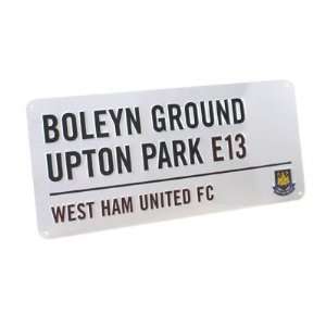   Metal Street Sign   Boleyn Ground Upton Park: Sports & Outdoors
