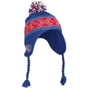   Jayhawks adidas Womens Pom Top Tassel Knit Hat