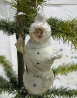 CODY FOSTER CHRISTMAS GIRL SNOWMAN BATTING ORNAMENT  
