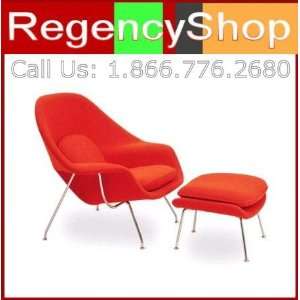  Womb Style Chair & Ottoman   Red: Home & Kitchen
