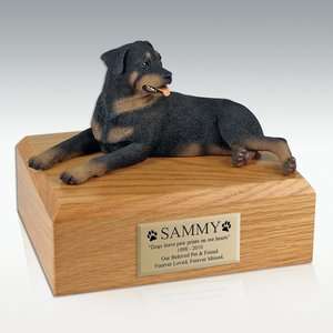Dog, Rottweiler   Laying   Figurine Pet Cremation Urn   