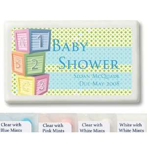  Baby Keepsake: Green ABC Blocks Design Personalized Mint 