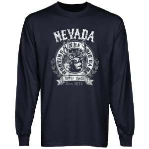  Nevada Wolf Pack The Big Game Long Sleeve T Shirt   Navy 