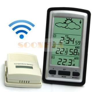 Digital Wireless Weather Station In/Outdoor Thermometer Barometer 