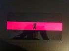 BREAST CANCER THIN PINK LINE PLATE WALL ART WITH RIBBON AND DONATION