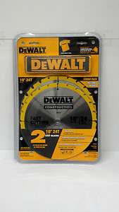 NEW DeWalt 10 24T Carbide Saw Blade ~2 pack ~Free T Shirt DW3112 