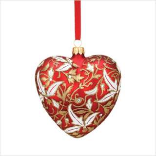 Reed & Barton European Handmade Glass Blown Ornaments Royal Heart 