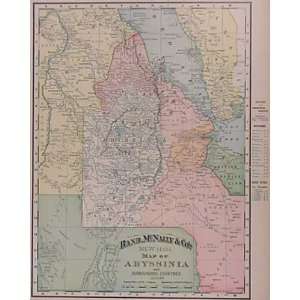  McNally 1895 Antique Map of Abyssinia & Surrounding 