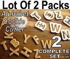   Pack (2 Set) ALPHABET COOKIE CUTTERS 26 Plastic Letters1.5 Baking