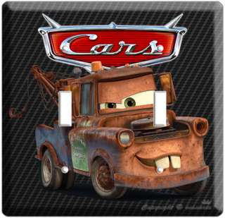 DISNEY CARS 2 MATER TOW TRUCK DOUBLE LIGHT SWITCH PLATE  