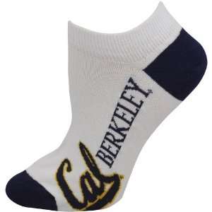   Cal Bears Womens Logo & Name Ankle Socks   White: Sports & Outdoors