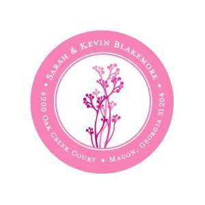 Budding Pink Round Stickers: Home & Kitchen